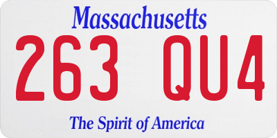 MA license plate 263QU4