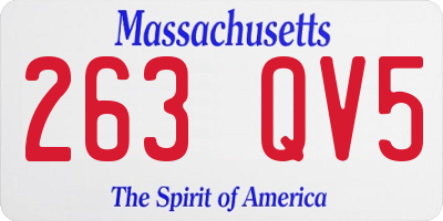 MA license plate 263QV5