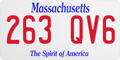MA license plate 263QV6