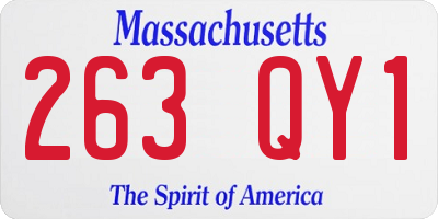 MA license plate 263QY1