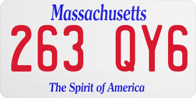 MA license plate 263QY6