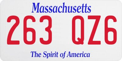 MA license plate 263QZ6