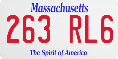 MA license plate 263RL6