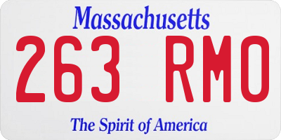 MA license plate 263RM0