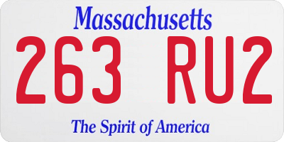 MA license plate 263RU2