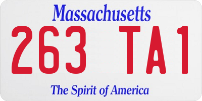 MA license plate 263TA1
