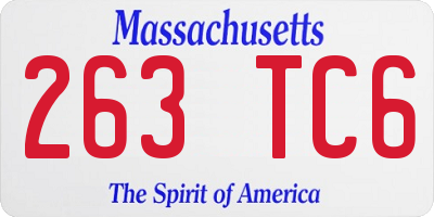 MA license plate 263TC6