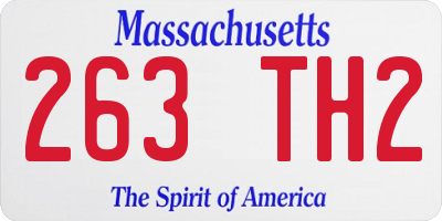 MA license plate 263TH2