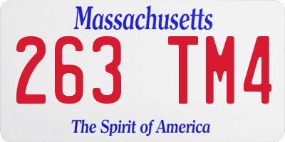MA license plate 263TM4