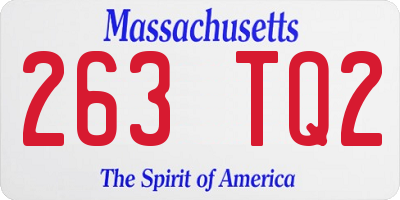 MA license plate 263TQ2