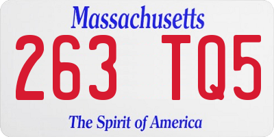 MA license plate 263TQ5