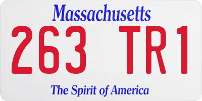 MA license plate 263TR1