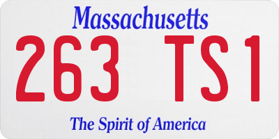 MA license plate 263TS1
