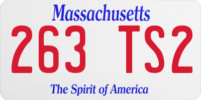 MA license plate 263TS2