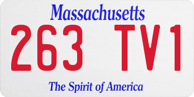 MA license plate 263TV1