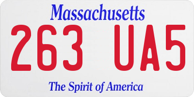 MA license plate 263UA5