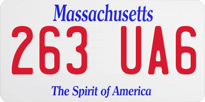 MA license plate 263UA6