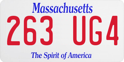 MA license plate 263UG4