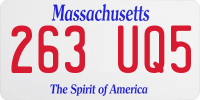 MA license plate 263UQ5