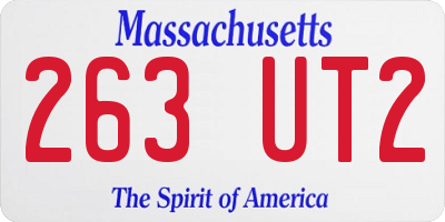 MA license plate 263UT2