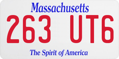 MA license plate 263UT6