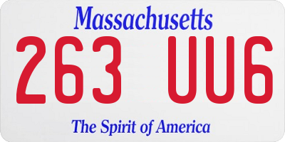 MA license plate 263UU6