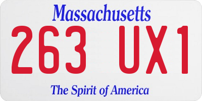 MA license plate 263UX1
