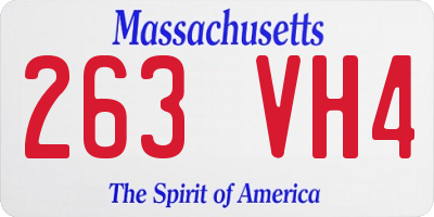 MA license plate 263VH4