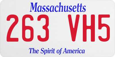 MA license plate 263VH5