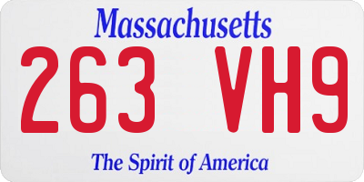 MA license plate 263VH9
