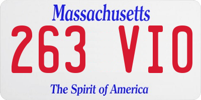 MA license plate 263VI0
