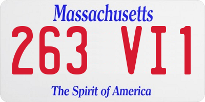 MA license plate 263VI1