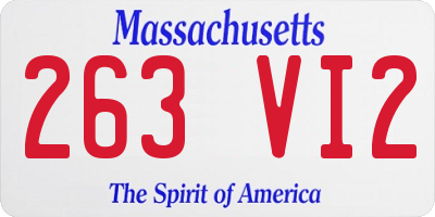 MA license plate 263VI2