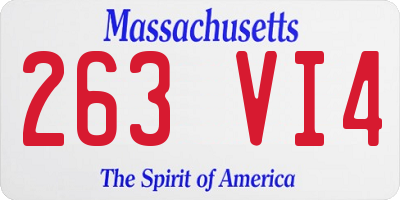 MA license plate 263VI4