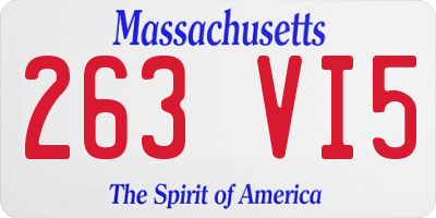 MA license plate 263VI5