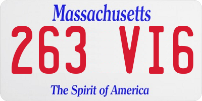 MA license plate 263VI6