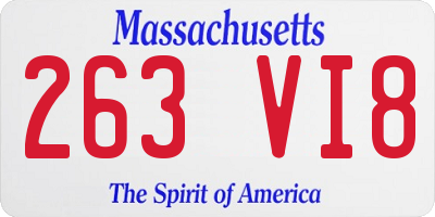 MA license plate 263VI8