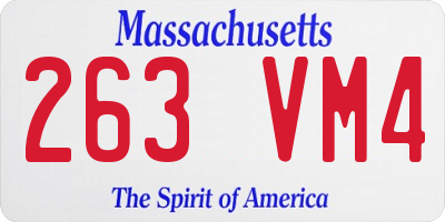 MA license plate 263VM4