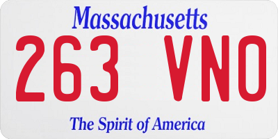 MA license plate 263VN0