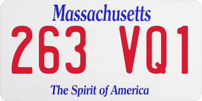 MA license plate 263VQ1