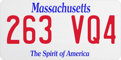 MA license plate 263VQ4