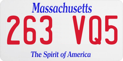 MA license plate 263VQ5