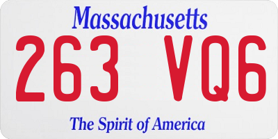 MA license plate 263VQ6