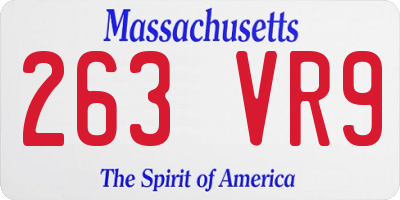 MA license plate 263VR9