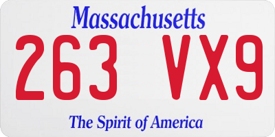 MA license plate 263VX9