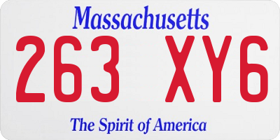 MA license plate 263XY6
