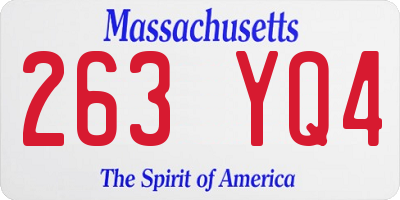 MA license plate 263YQ4