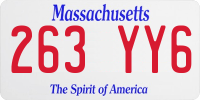 MA license plate 263YY6