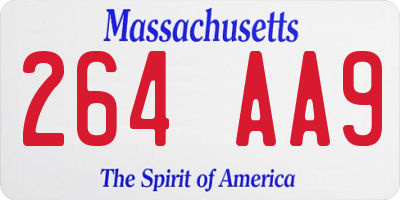 MA license plate 264AA9