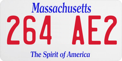 MA license plate 264AE2